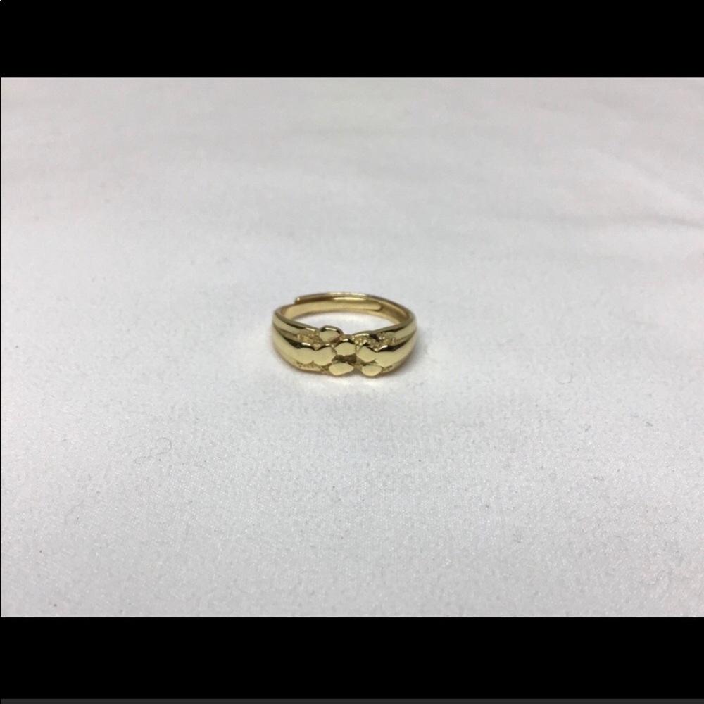 10k Gold Over 925 Sterling Silver Nugget Ring